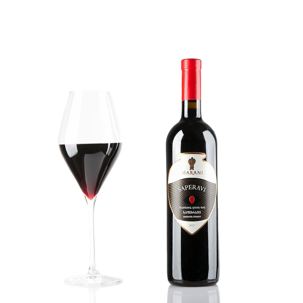 Marani SAPERAVI QVEVRI Rotwein trocken – 0,75 l. Marani Saperavi Qvevri – kräftiger georgischer Rotwein mit Aromen von Brombeeren und Gewürzen, vollmundig und nach alter Tradition in Tonkrügen hergestellt. Marani SAPERAVI QVEVRI Rotwein trocken – 0,75 l. – Bild 2