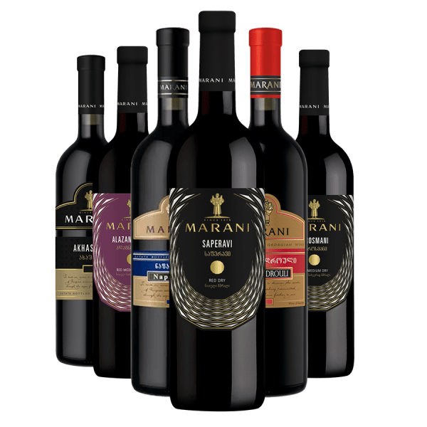 Forfait dégustation de vins rouges - 6 bouteilles de vins géorgiens