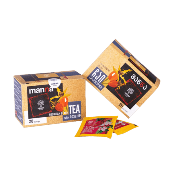 Thé noir géorgien à l'églantine - 20 pièces