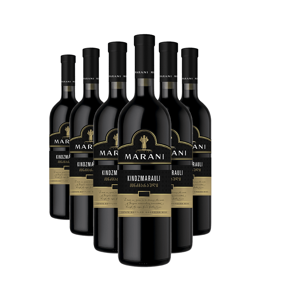 6 Flaschen KINDZMARAULI lieblicher Rotwein Kindzmarauli Roter Halbtrockener Wein. Der legendäre georgische Saperavi mit reichhaltiger Fruchtigkeit, samtiger Süße und perfekter Ergänzung zu Fleischgerichten oder Desserts. 6x kindzmarauli