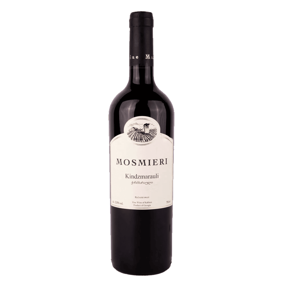 Mosmieri KINDZMARAULI PREMIUM lieblicher georgischer Rotwein – 0,75 l Mosmieri Kindzmarauli Premium Rotwein, halbsüß – Georgischer Wein mit Aromen von Brombeeren und Kirschen, samtiger Textur und natürlicher Süße. Vin rouge géorgien semi-doux Mosmieri Kindzmarauli