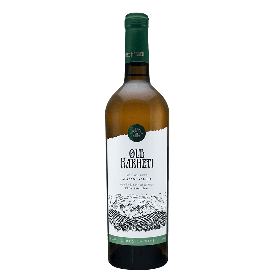 Old Kakheti ALAZANI VALLEY lieblicher georgischer Weißwein - 0,75 l Old Kakheti Alazani Valley Weißwein, halbtrocken – Georgischer Wein mit Birnen- und Pfirsicharomen, sanfter Süße und sonniger Frische aus Kakheti. Eine 0,75 l Flasche Old Kakheti ALAZANI VALLEY lieblicher georgischer Weißwein.