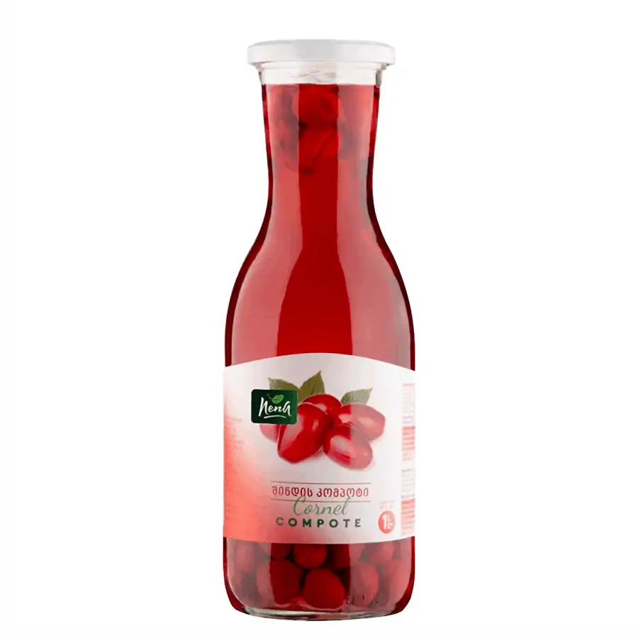 Nena Kompott Kornelkirsche (Dirndl) - 1 L Die Kornelkirsche ist eine Frucht, die unsere Großmütter besser kannten als wir. Kleine, tiefrot leuchtende Früchte mit herb-saurem Geschmack — seit Jahrhunderten für Kompotte, Sirup und Konfitüren verwendet. Die Georgier lieben sie bis heute. Nena Kompott Kornelkirsche (Dirndl) - 1 L