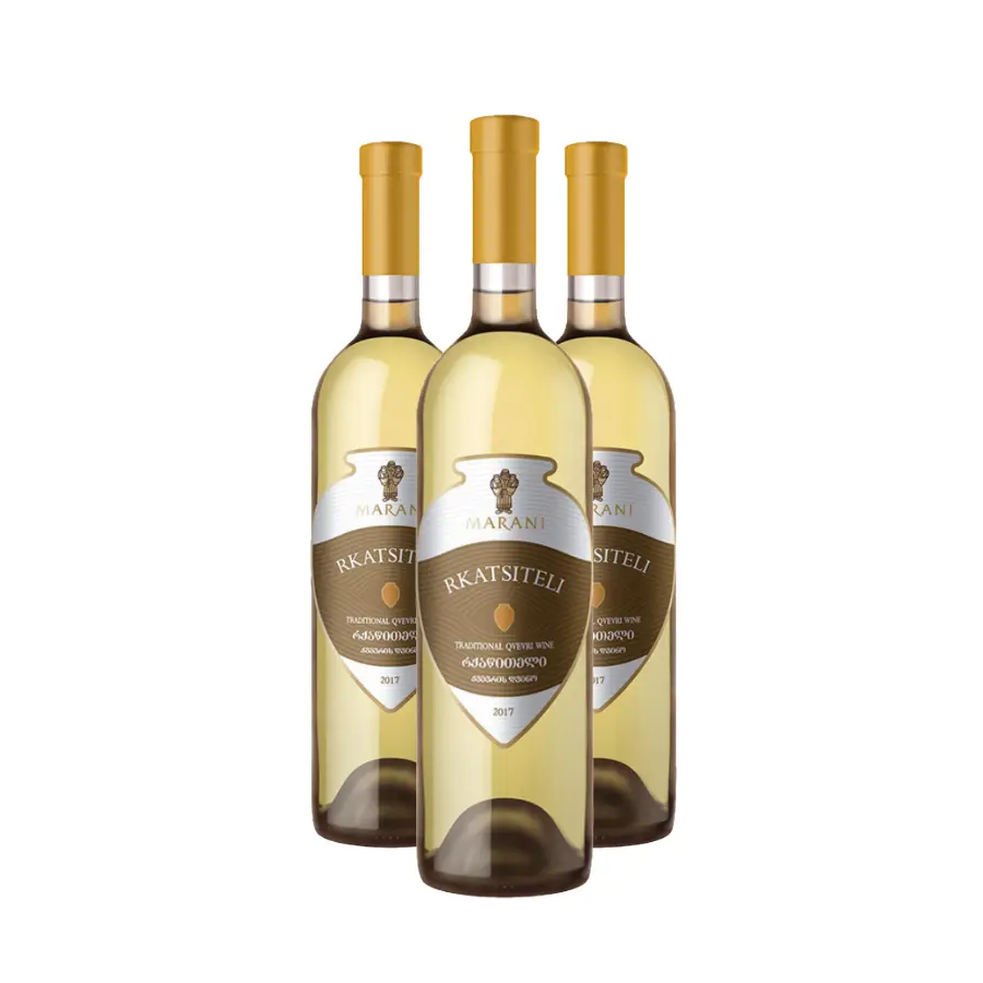3x Marani RKATSITELI QVEVRI Weißwein trocken Amberwein Drei Flaschen Rkatsiteli Kvevri – ein bernsteinfarbener Wein nach traditioneller Qvevri-Methode in einem kleineren Format für den ersten Kontakt mit seinem kraftvollen Geschmack. 3x Marani RKATSITELI QVEVRI Weißwein trocken Amberwein