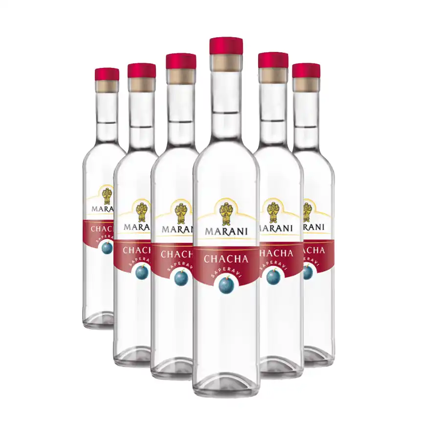 6x Marani Georgischer Chacha Saperavi – 40 % Alk Sechs Flaschen georgische CHACHA Saperavi 40%, 0,5 l. 6x Marani Georgischer Chacha Saperavi – 40 % Alk